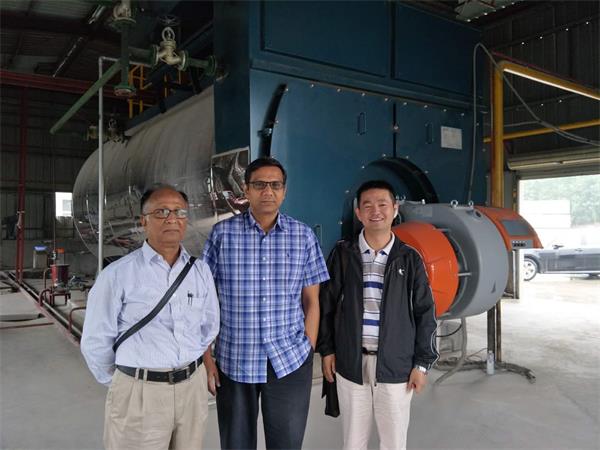 河南建材廠萬邦合力新材料10噸燃氣一體式冷凝鍋爐